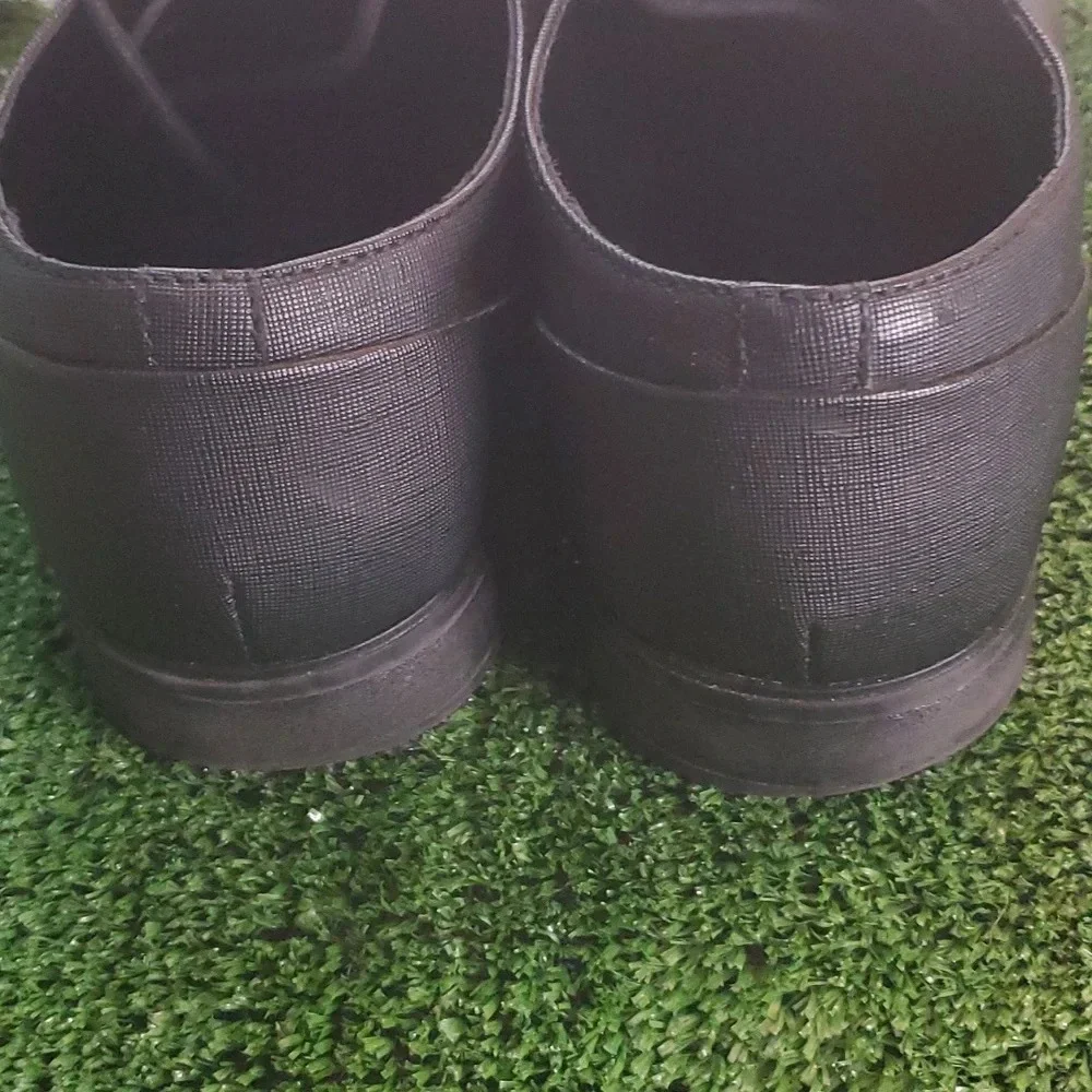 Calvin Klein Mens Dress/Casual Textured Look Tie Shoes